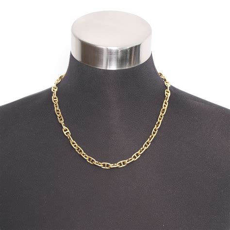 Hermes Chaine d'Ancre Yellow Gold Sautoir Necklace.